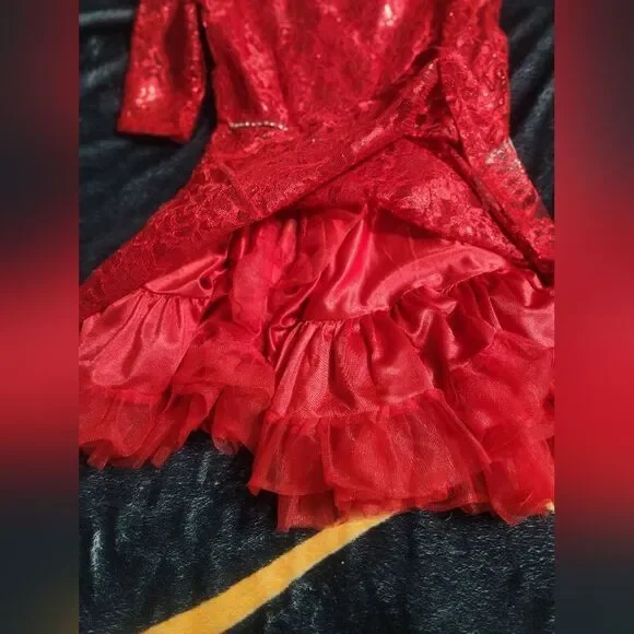 Girl's 4-5 Years Red Pink Lot of 2 Dresses NWT Knit Works & Popatu - Picture 6 of 16